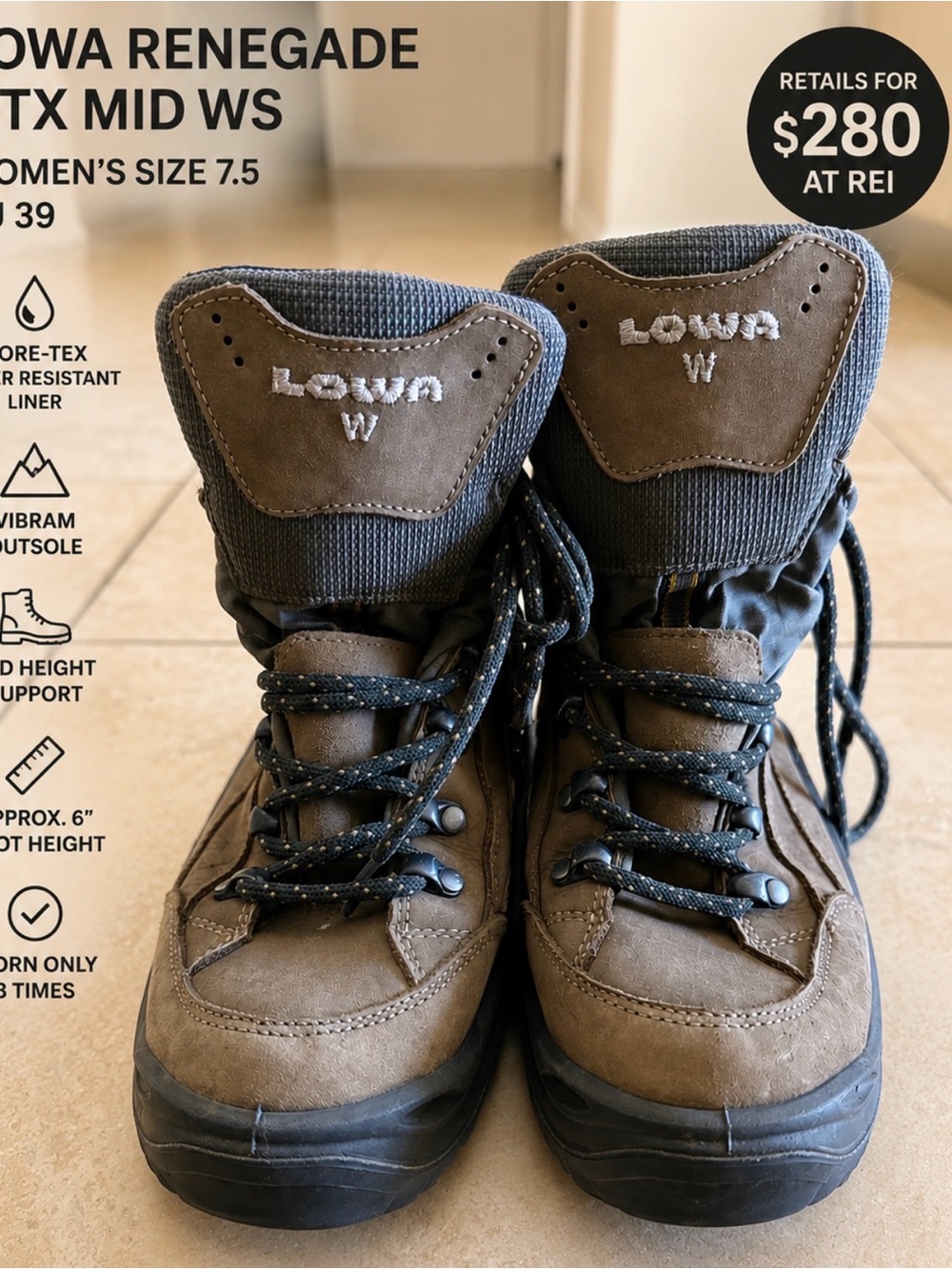 Women’s LOWA Renegade GTX Mid Boots 7.5W